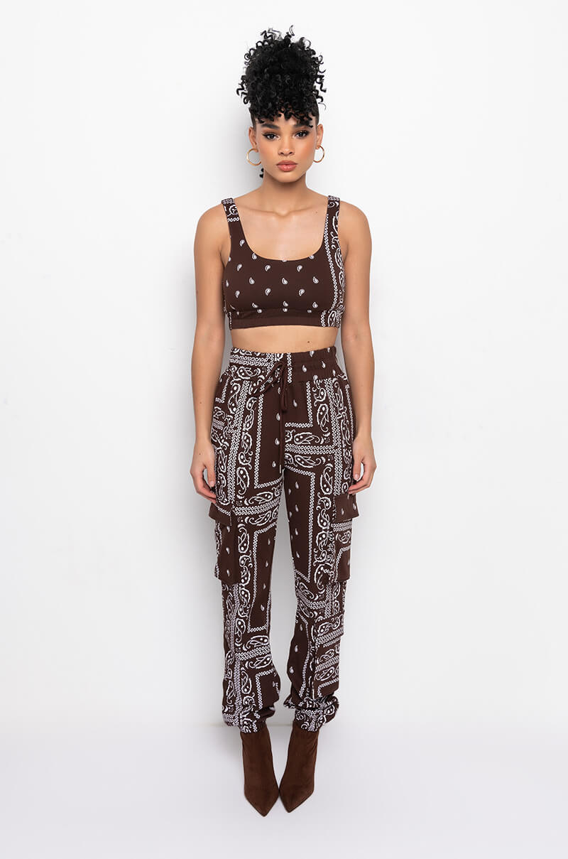 LUX PRINTED CROP TOP