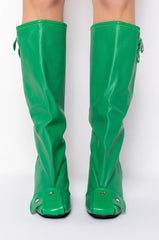EMBELLISHED CHUNKY BOOT IN GREEN