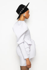 MADE FOR THE GLAM PUFF SLEEVE MINI DRESS