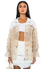 MADE YOU LOOK RUCHED BOMBER
