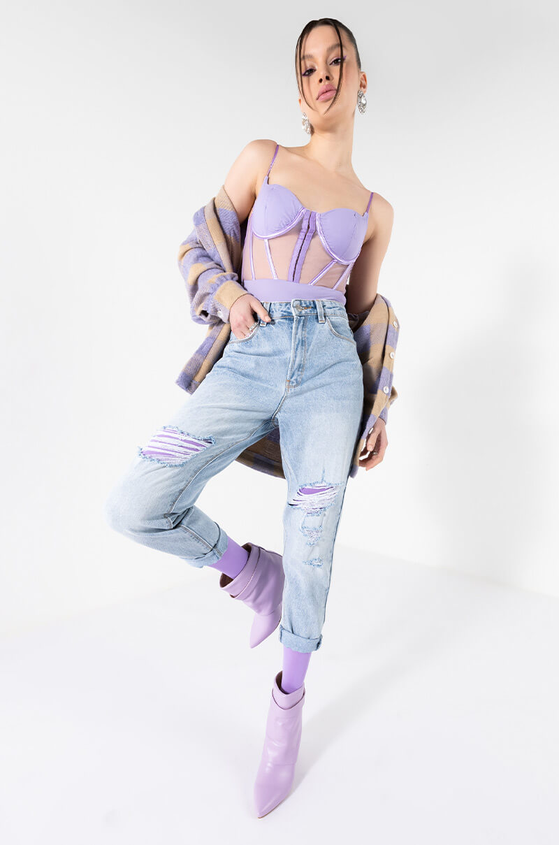 ESME MESH CORSET BODYSUIT