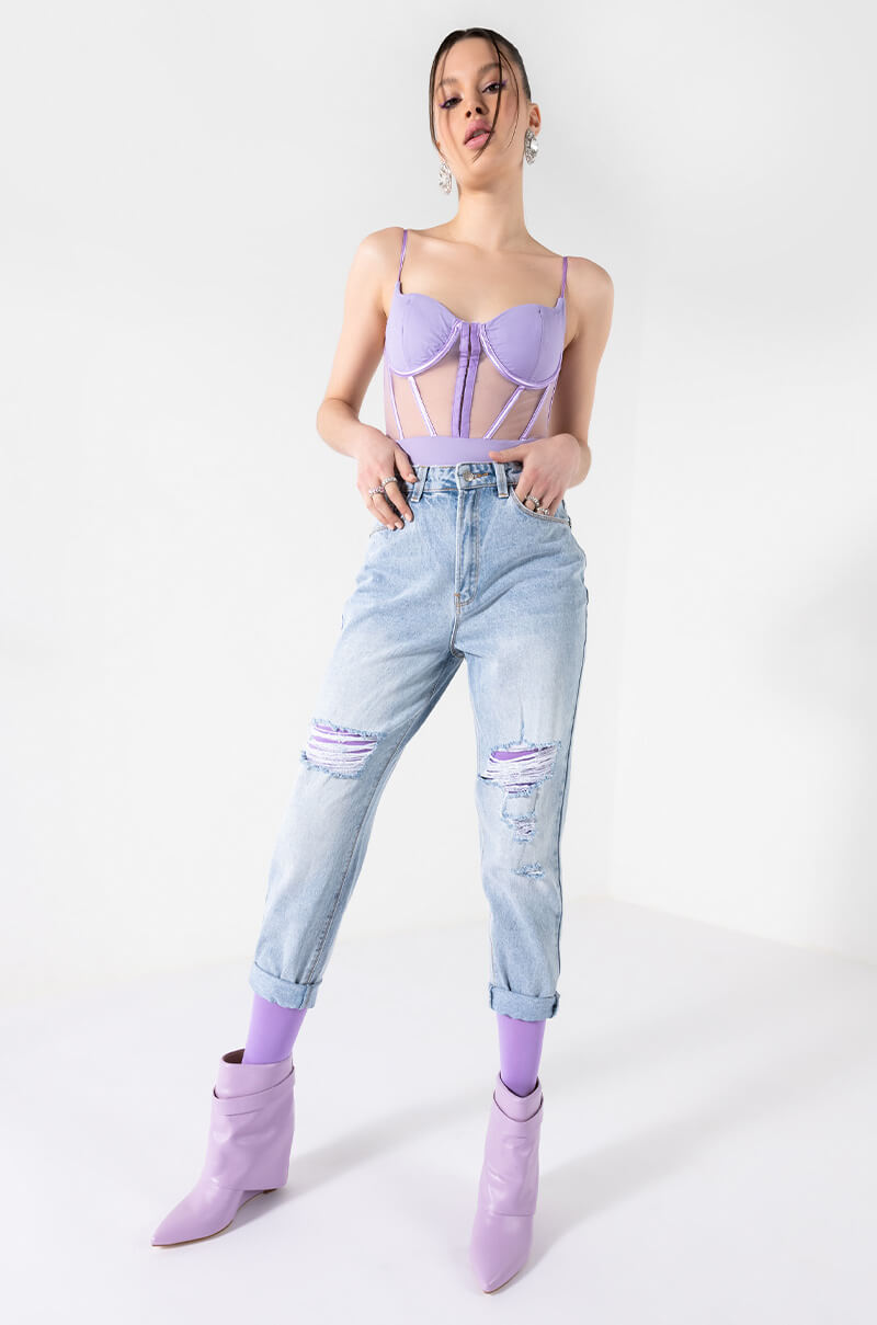 ESME MESH CORSET BODYSUIT
