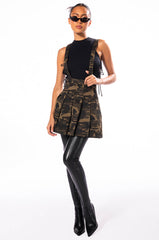 MAJOR GENERAL PLEATED DENIM SKIRT