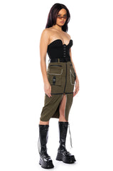 MAJOR MOOD CARGO MIDI SKIRT