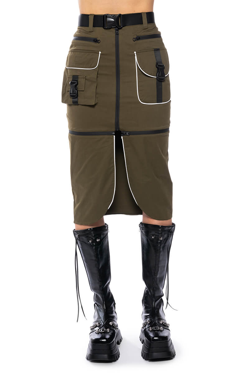 MAJOR MOOD CARGO MIDI SKIRT