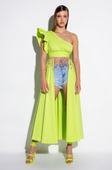 MAKE AN ENTRANCE ONE SHOULDER HIGH LOW BLOUSE