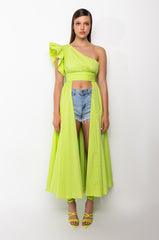 MAKE AN ENTRANCE ONE SHOULDER HIGH LOW BLOUSE