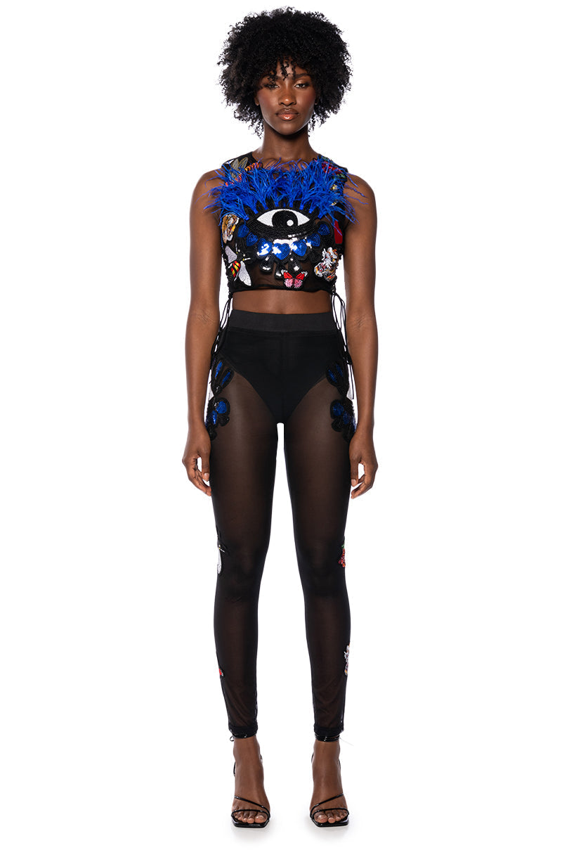 MAKING TIME EMBELLISHED PATCHWORK LEGGING