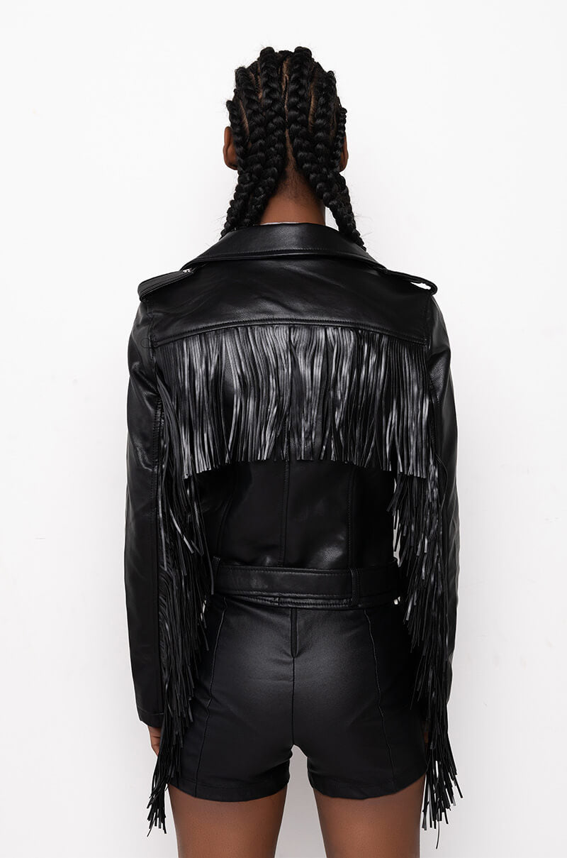 MAMA FRINGE MOTO JACKET