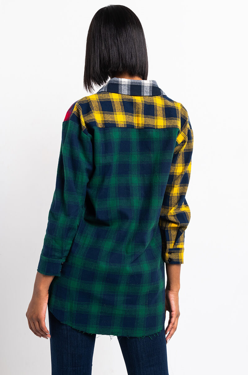 MARIANNA MULTI COLORED PLAID SHIRT