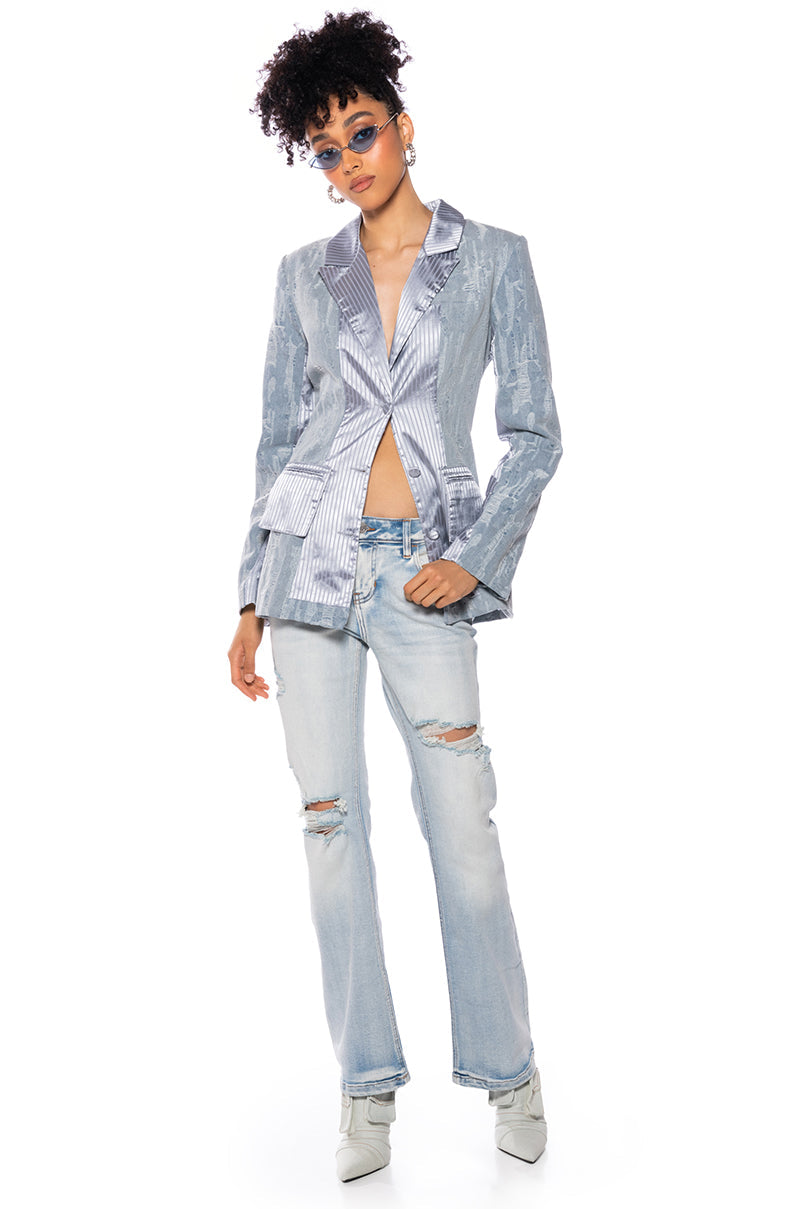 MONICA DISTRESSED LOW RISE JEANS