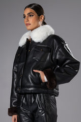 MEET ME AT OUR SPOT PU TRUCKER JACKET