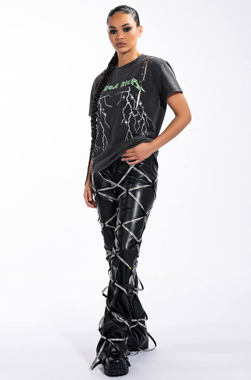 MEGA OR BUST EMBELLISHED GRAPHIC TSHIRT