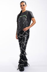 MEGA OR BUST EMBELLISHED GRAPHIC TSHIRT