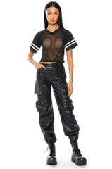 MESH WITH ME SIDE SLIT TOP