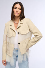 MESHED UP DECONSTRUCTED BLAZER