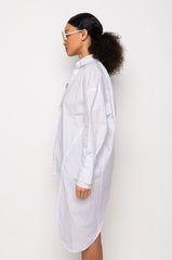 LILA LAYERED LOOK ASYMMETRICAL POPLIN BLOUSE