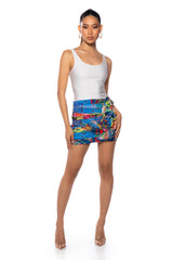 MIAMI IN THE TRAP MESH MINI SKIRT
