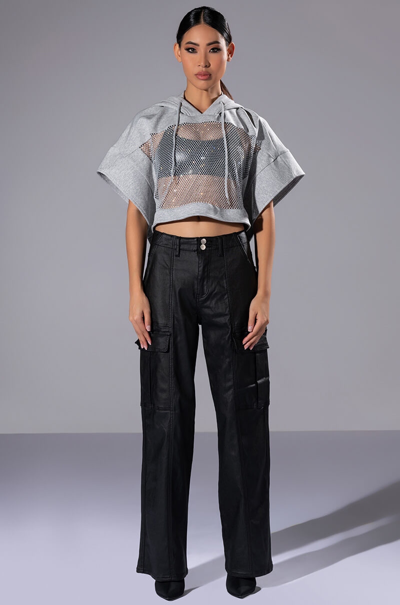 THE ONE CROPPED DOLMAN SLEEVE HOODIE