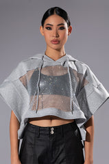 THE ONE CROPPED DOLMAN SLEEVE HOODIE