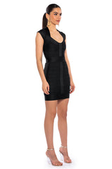 MILA CAP SLEEVE SOFT BANDAGE MINI DRESS