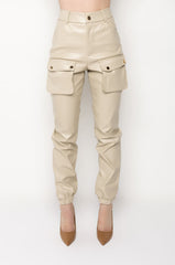 MILA FAUX LEATHER JOGGER