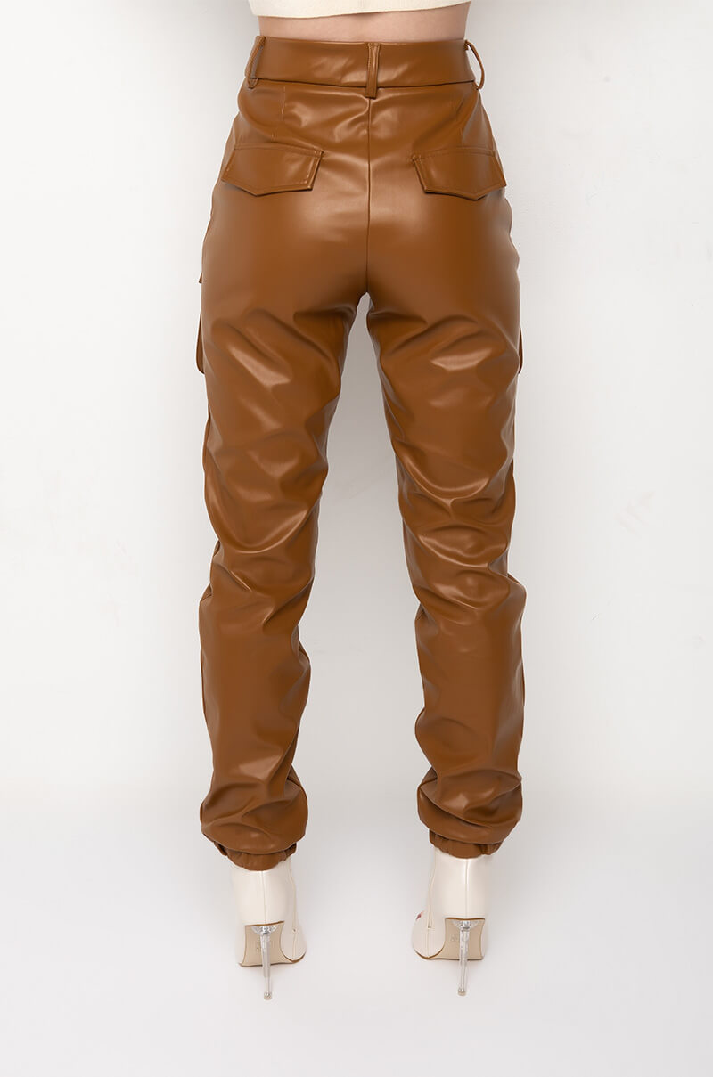 MILA FAUX LEATHER JOGGER