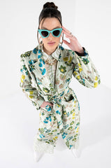 MILAN FASHION WEEK TAPESTRY TRENCH COAT