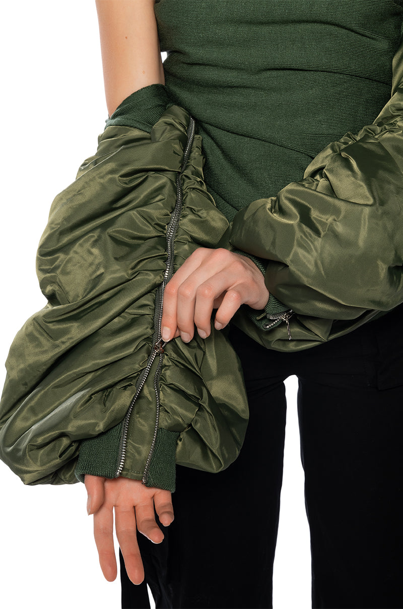 MULTIFUNCTION BOMBER SCARF JACKET