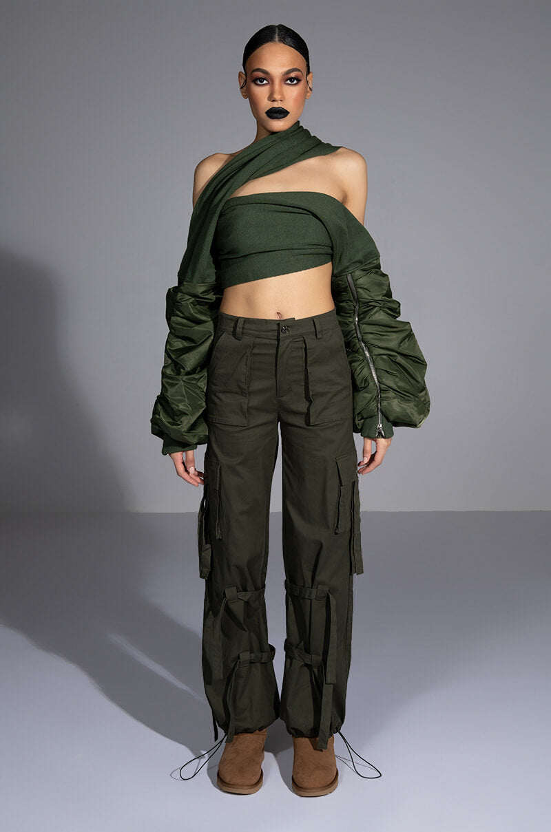 MULTIFUNCTION BOMBER SCARF JACKET
