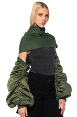 MULTIFUNCTION BOMBER SCARF JACKET