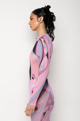 BIA LONG SLEEVE MOCK NECK MESH BODYSUIT