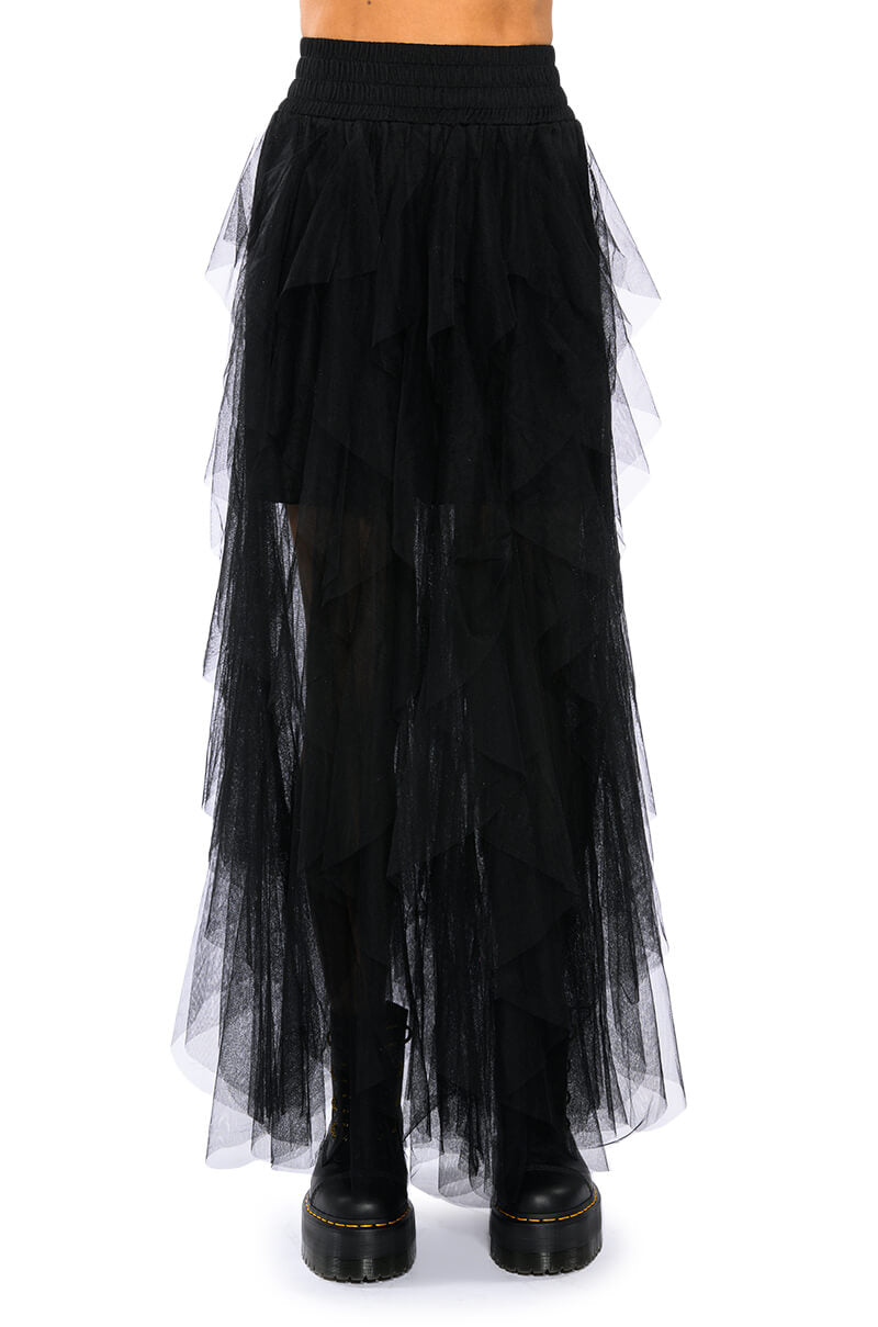 MODERN ROYALTY LAYERED MESH MAXI SKIRT