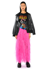 MODERN ROYALTY LAYERED MESH MAXI SKIRT