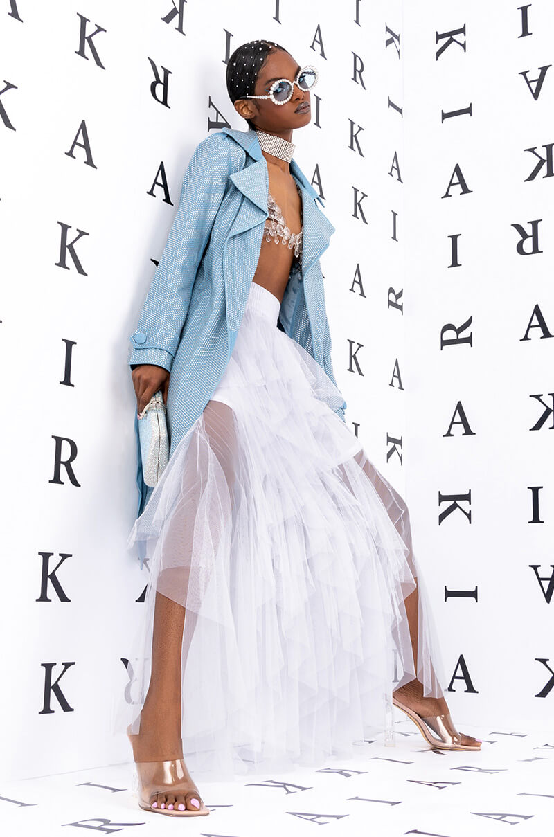 MODERN ROYALTY LAYERED MESH MAXI SKIRT