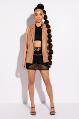 LEXI PU BLAZER VEST