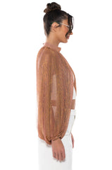 MONICA SHEER OVERLAY BLOUSE