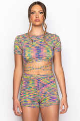 MONROE KEYHOLE BACK LIGHTWEIGHT WRAP KNIT TOP