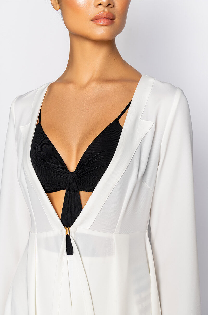 MOON RIVER LONG SLEEVE TRENCH BLAZER