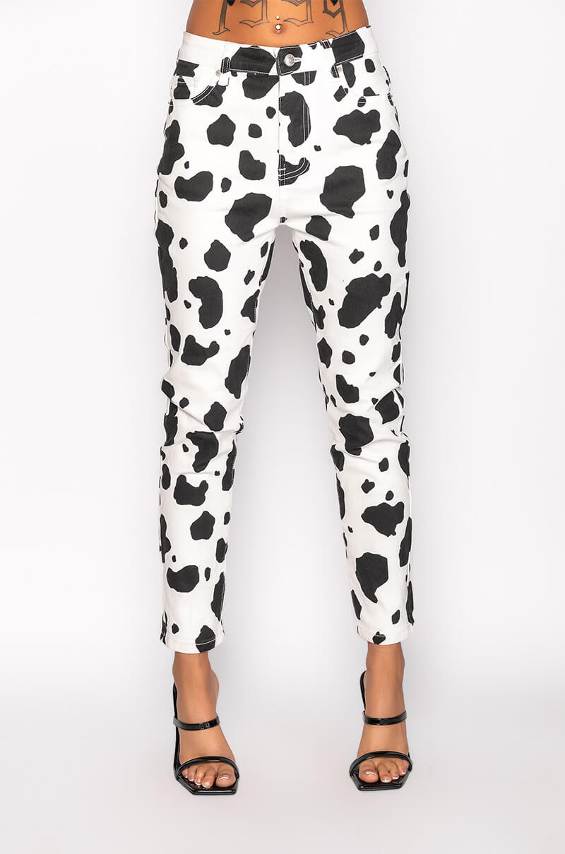 MOOVE IT HIGH RISE PRINTED SKINNY JEAN