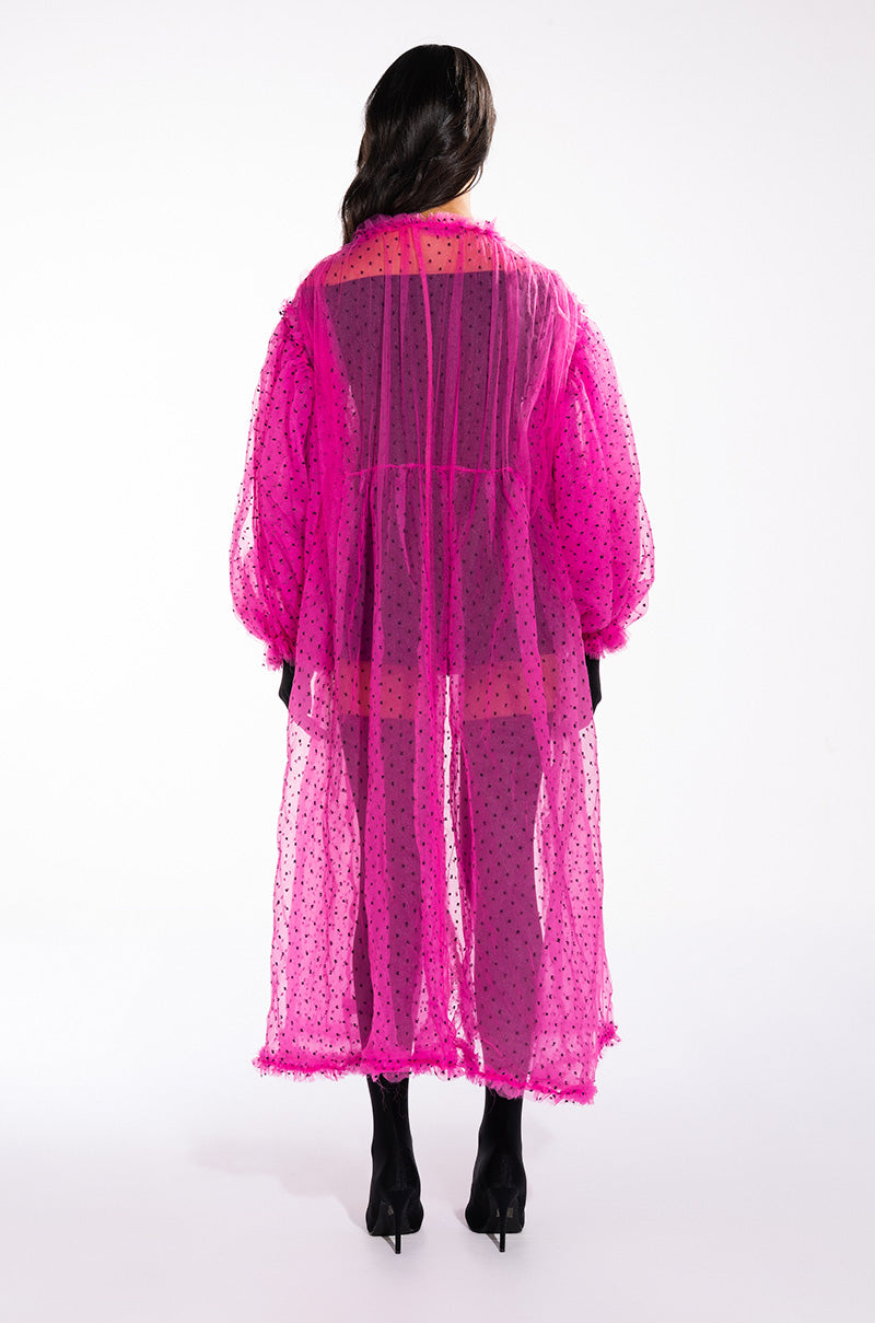 MORE IS MORE OVERSIZED SWISS DOT TRENCH