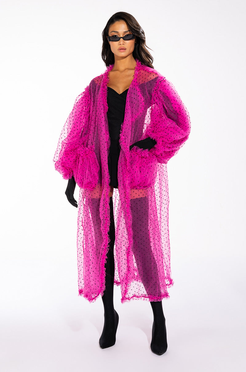 MORE IS MORE OVERSIZED SWISS DOT TRENCH