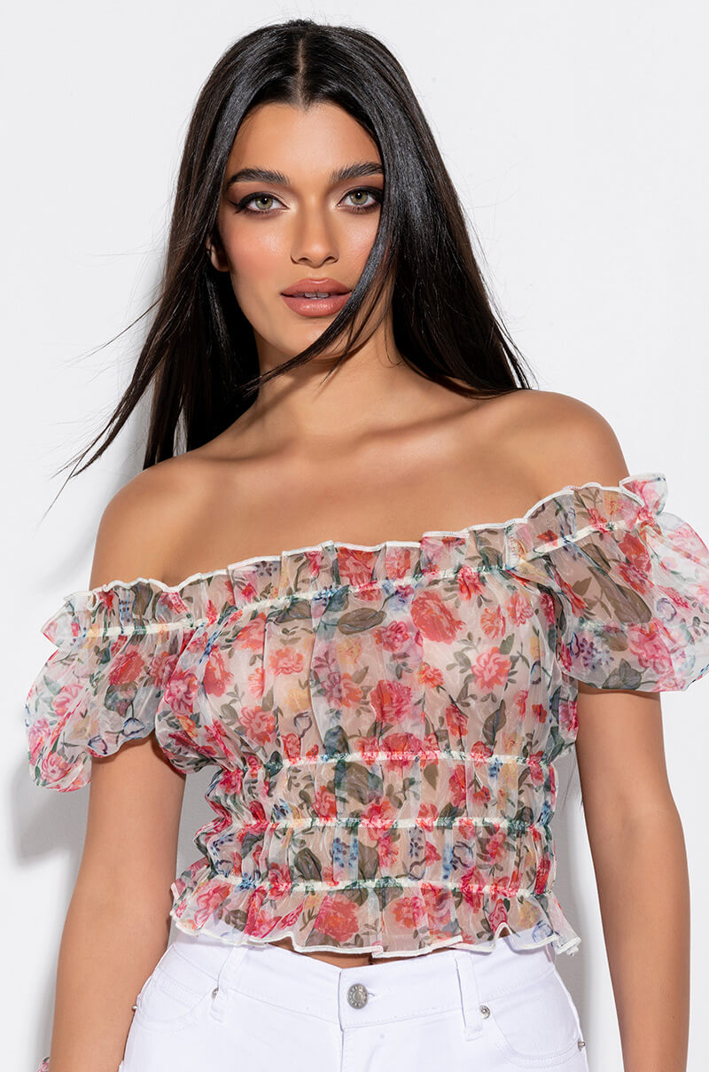 MORNING GLORY PUFF SLEEVE BLOUSE