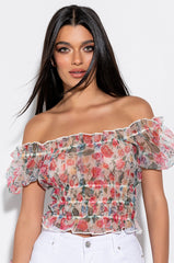 MORNING GLORY PUFF SLEEVE BLOUSE