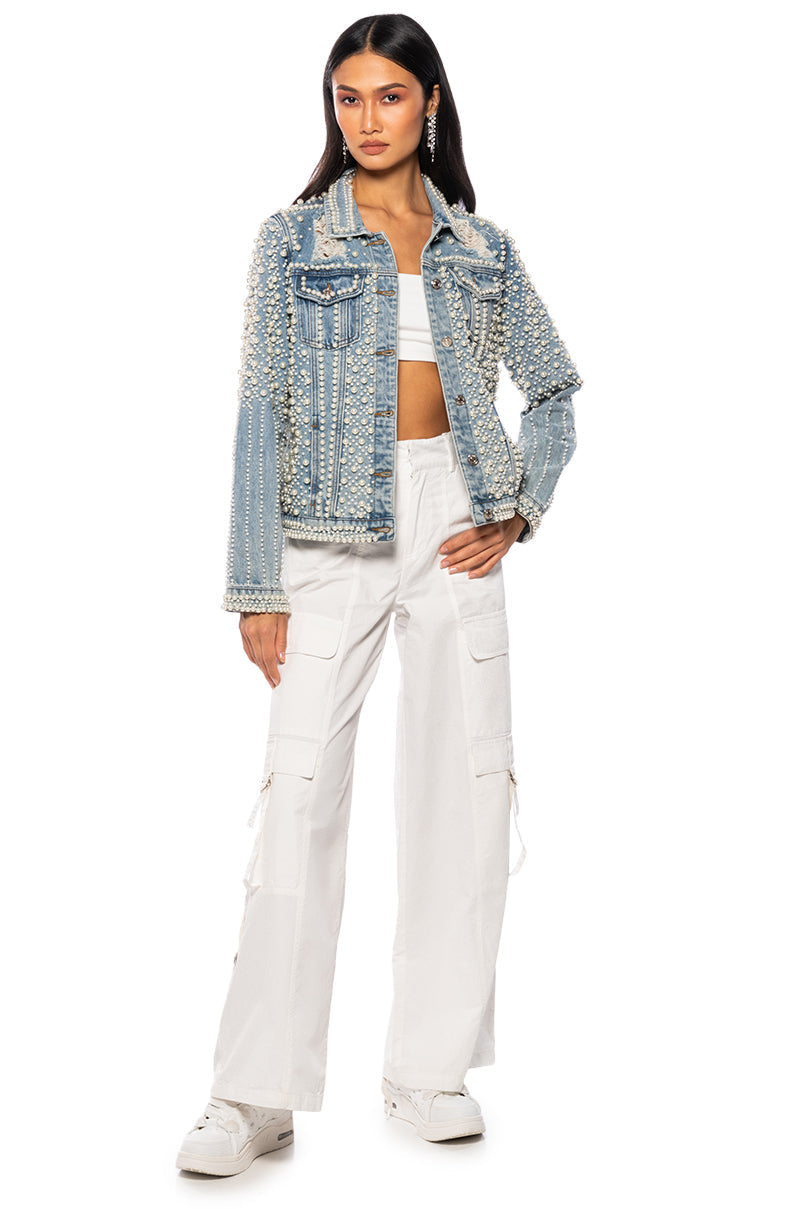MOVE IN SILENCE PEARL DENIM JACKET