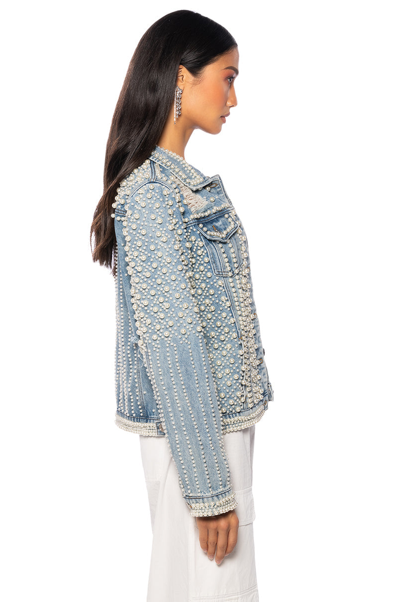 MOVE IN SILENCE PEARL DENIM JACKET