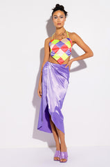 MULTITUDE PATCHWORK HANDKERCHIEF CROP TOP