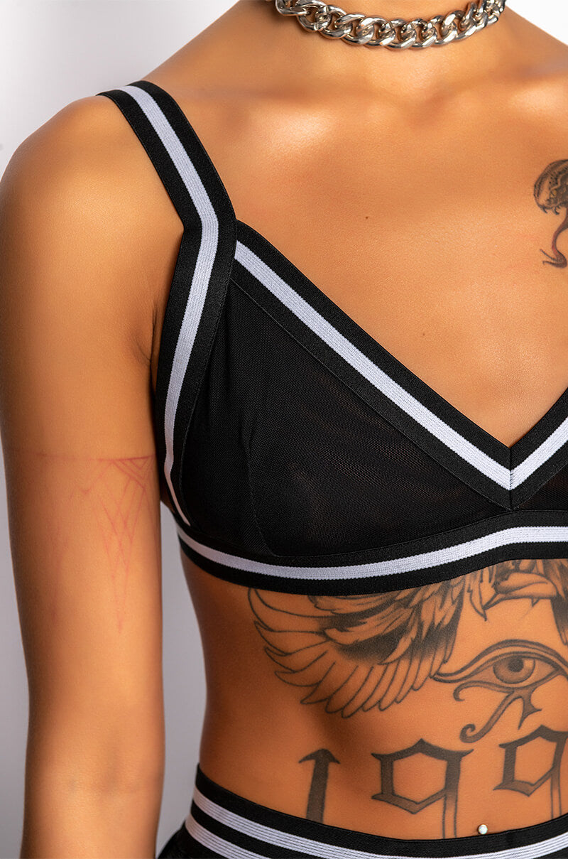 OFF DUTY MESH BRALETTE