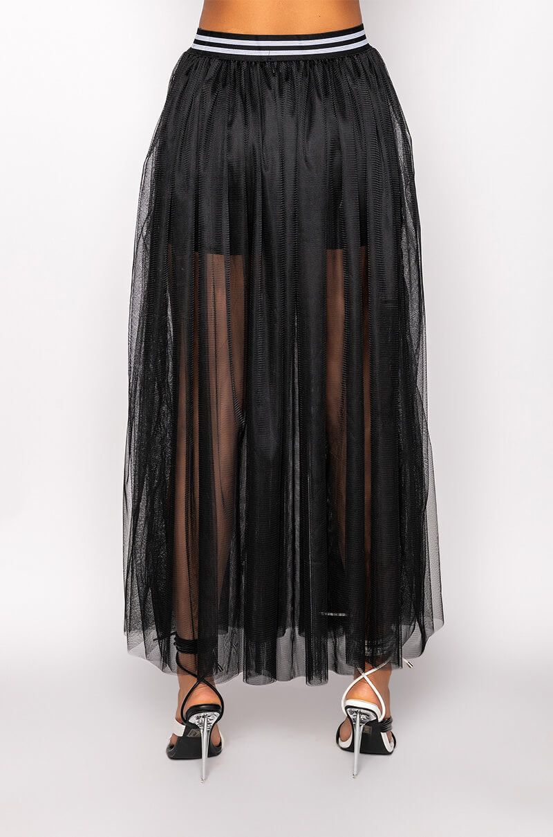 OFF DUTY MESH MAXI SKIRT