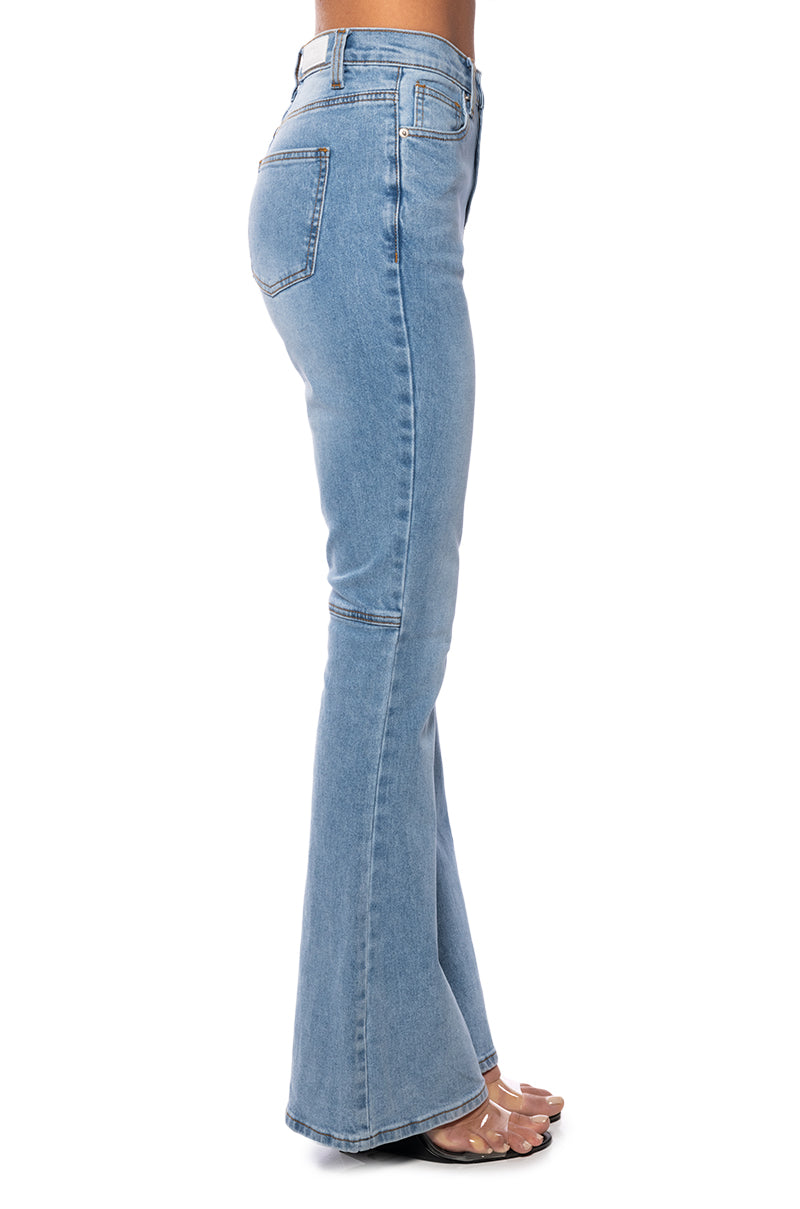 MY BUSINESS HIGH RISE FLARE JEANS